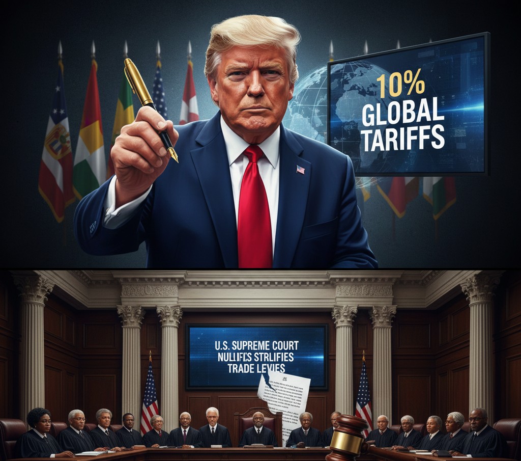 Trump Tariffs: ಅಮೆರಿಕ ಅಧ್ಯಕ್ಷ ಡೊನಾಲ್ಡ್ ಟ್ರಂಪ್ ಅವರ  ಸುಂಕ ನೀತಿಗೆ ಸ್ವತಃ ಅಮೆರಿಕದ ಸುಪ್ರೀಂ ಕೋರ್ಟ್ ಪೆಟ್ಟು ನೀಡಿದೆ.