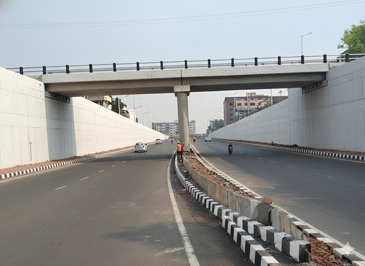 The Santhekatte underpass project in Udupi has seen significant progress as of February 2026, moving closer to its long-awaited completion.